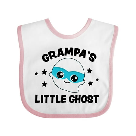 

Inktastic Cute Grampa s Little Ghost with Stars Gift Baby Boy or Baby Girl Bib