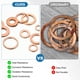 thumbnail image 4 of Uxcell Paquete de 100 Arandelas de Cobre, Arandelas de Sellado de Cobre Métricas M6x12x1mm para Tornillos y Tuercas para Automóviles, 4 of 6
