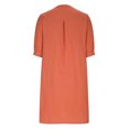 thumbnail image 5 of Dyegold Sundresses for Women Casual Beach - Plus Size Summer Cotton Linen Dresses Womens Button Down V Neck Short Sleeve Short Mini Sun Dress ​Loose ​Beach ​Dress, 5 of 8