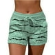 thumbnail image 1 of ICHUANYI Clearance Fashion Women Drawstring Casual Pocket Loose Printed Sports Shorts Pants(Green, M) ICHUANYI WER2023080704146, 1 of 4