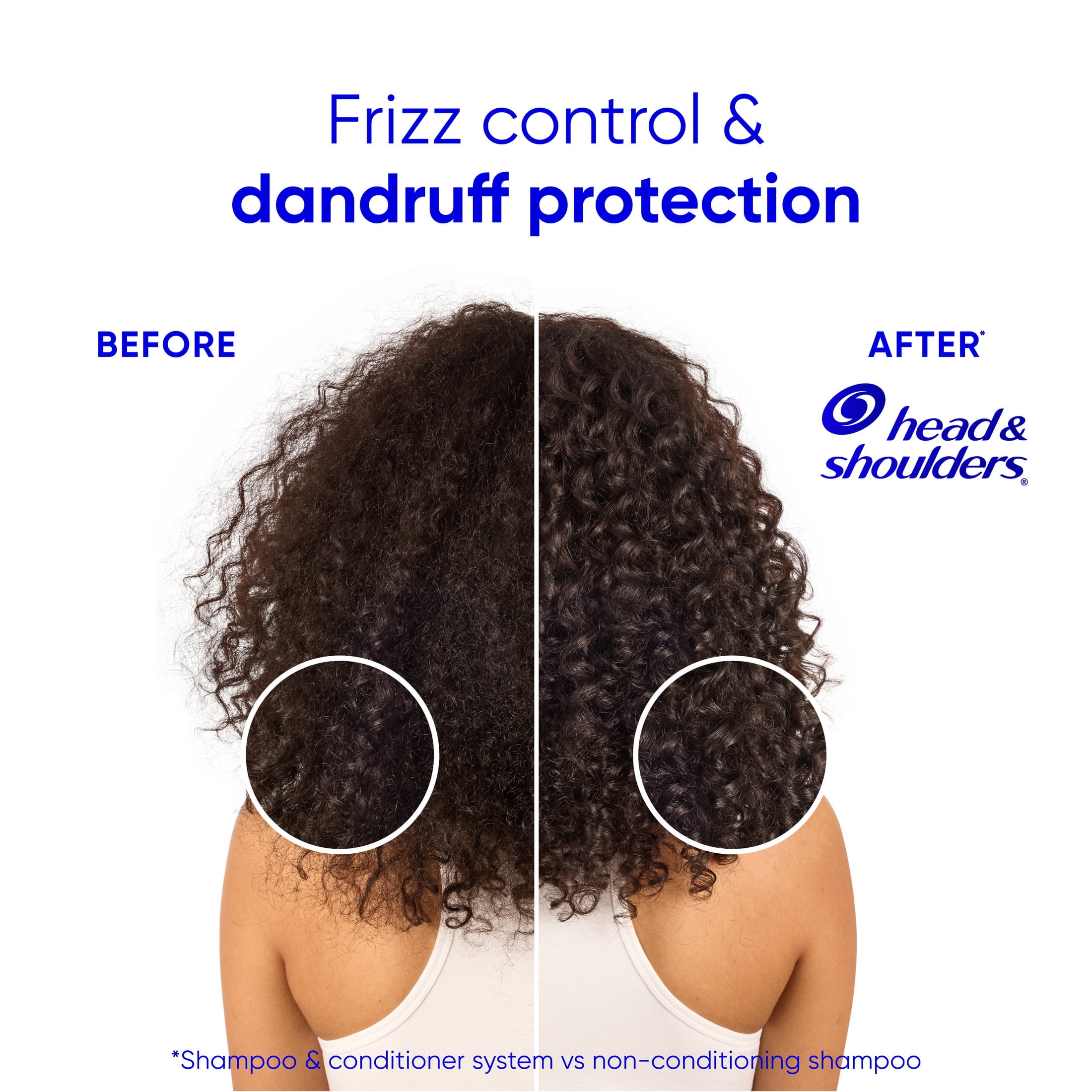Head and Shoulders Smooth and Silky 2 in 1 Dandruff Shampoo and Conditioner, Frizz Control, Fresh Floral Scent, Color Safe, 28.2 fl oz