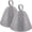 Gray, variant on 2-Pack Sauna Hats for Men & Women, Soft Cotton Sauna Cap for Traditional Sauna, Sauna Accessories Sauna Hair Protector, Comfortable and Durable Heat Protection for Steam Room, Banya,Bath House