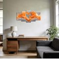 thumbnail image 5 of ZHONGYUTONG 5Pcs Gray and Orange Wall Art for Living Room Ocean Wave Pictures Love Heart Canvas Prints Abstract Water Paintings Couples Bedroom Bathroom Decor (8x14inx2pcs 8x18inx2pcs 8x22inx1pcs), 5 of 5