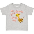 thumbnail image 3 of Inktastic My Great Grandpa Loves Me- Cute Giraffe Boys or Girls Baby T-Shirt, 3 of 5