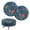 Colorful Floral Art, variant on Psesaysky Colorful Floral Round Stool Covers, 2 Pack Polyester Elastic Stretch Covers for Home Bar Counter Round Seats