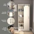 thumbnail image 2 of Hillsdale Shelton Wood Kitchen Pantry with 1 Sliding Barn Door, 2 of 8