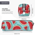 thumbnail image 3 of Yiaed Watermelon Print Leather Pencil Case - Leather Pen Pencil Holder - Elegant & Practical Pencil Pouch for Work & Office, 3 of 7