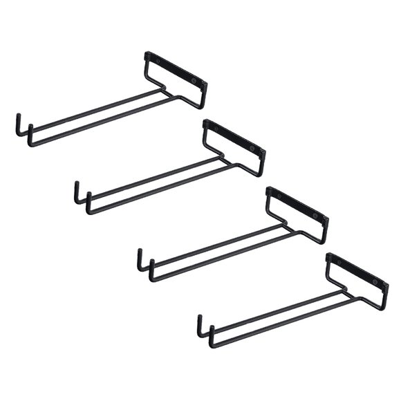 Wall Mounted Wine Rack and Glass Holder Kitchen Restaurant Wall-Mounted Wine Glass Storage Metal Holder Rack of 4 Pack Wall Wine Rack with Glass Holder Wine Glass Holder Wall Mounted