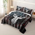 thumbnail image 3 of Erosebridal Rustic Patriotic Quilt King for Women Men, Deer Silhouette Print King Coverlet Set, 3-Piece, 3 of 7