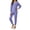 Purple, variant on Lovzfmll Loungewear Set for Boys & Girls, Colorblock Ribbed Top & Joggers, Soft Home Wear for Little Girls, 5-6 Years