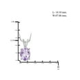 thumbnail image 3 of Silver Chain Necklace for Women – .925 Sterling Silver Necklace with Sparkling Genuine 1.50 CTW Pink Amethyst – Chic, Stunning Silver Statement Necklace Gifts by JewelersClub, 3 of 4