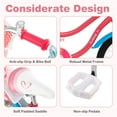 thumbnail image 6 of Costway 16" Kids Bike with Basket Doll Seat & Colorful Streamers 2 Training Wheels Pink, 6 of 10