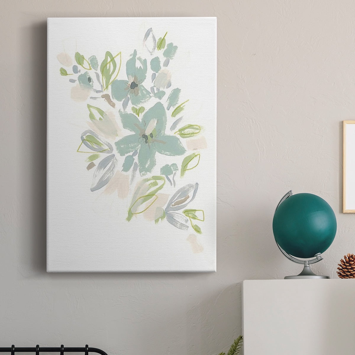 Seafoam Petals IV Premium Gallery Wrapped Canvas - Ready to Hang