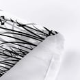 thumbnail image 6 of Black and Grey Floral Bathroom Fabric Shower Curtain with Hooks,Decorative Bathroom Accessories,Water Proof,Reinforced Metal Grommets 72x84 inches, 6 of 6