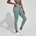 thumbnail image 5 of Hessimy No Front Seam High Waisted Workout Leggings for Women Buttery Soft Yoga Pants Gym Athletic Tights(Green,XL), 5 of 8