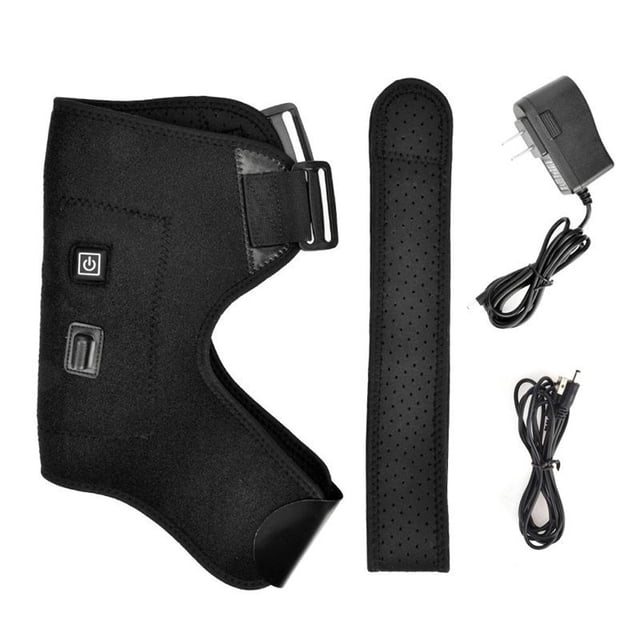 Épaulière Attelle Alimentation Domestique Chauffée Plusieurs Modes Sangles Électriques Support de Chauffage Wraps Réglables Taille Libre Relief Accolades EU-plug