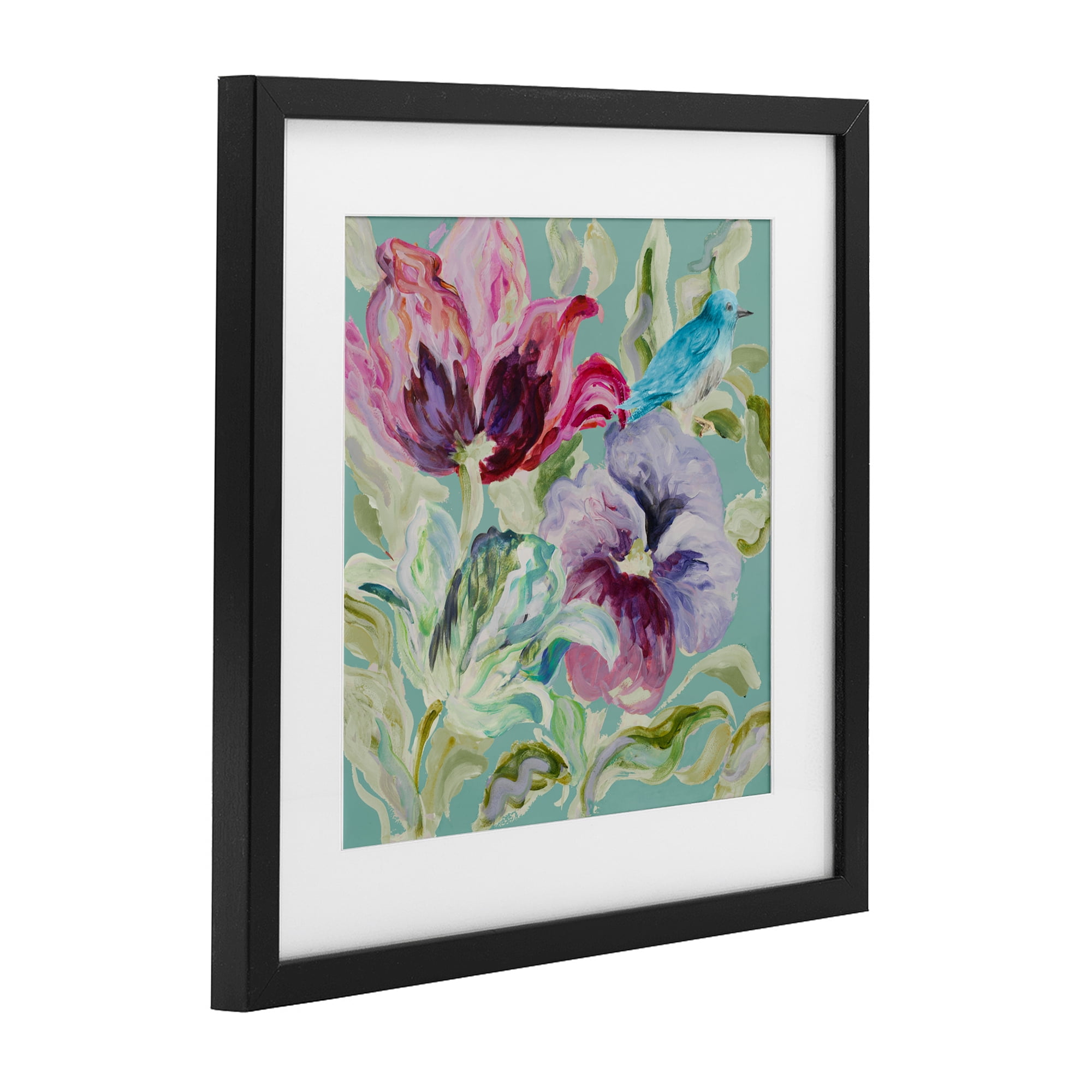 Stupell Industries Lyrical Garden Strokes Black Framed Print Under Glass, design by Lanie Loreth