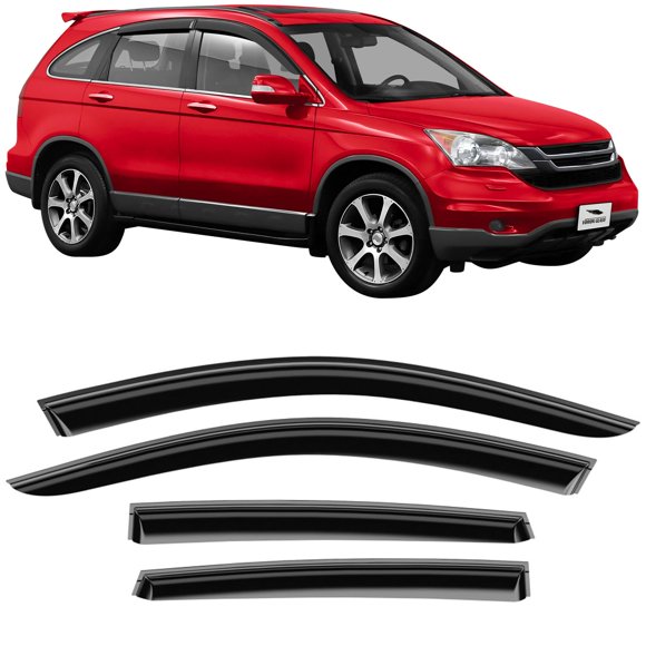Voron Glass Tape-on Extra Durable Rain Guards for Honda CR-V (CRV) 2007-2011 SUV, Window Deflectors, Vent Window Visors, 4 Pieces - 120027