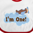 thumbnail image 4 of Inktastic 1st Birthday Airplane I'm One Boys Baby Bib, 4 of 4