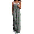 thumbnail image 2 of Ichuanyi Women St Patricks Day Print Loose Sleeveless Jumpsuit Back Strap Design with Pockets One Piece Outfit Soft Comfortable Casual Daily Wear Romper, 2 of 6