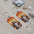 thumbnail image 4 of Mummy Shetland Sheepdog Happy Halloween with Pumpkins Bats Spooky Fun Stainless Steel Keychain Sheltie Dog Lover Gifts Collar Charm Tag Keyring - 00019, 4 of 5