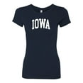 thumbnail image 2 of Wild Bobby State of Iowa College Style Women Slim Fit Junior Tee, 2 of 6