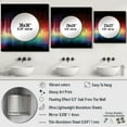 thumbnail image 4 of Designart "Oceanic Harmonies Spectral Analysis" Abstract Shapes Square Mirror Wall Decor Transitional - Large Multicolor Square Bathroom Mirror - Square Printed Wall Mirror Art, 4 of 5