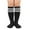 1 Pair Black White, variant on Kids Three Stripes High Knee Cotton Socks Thigh Tights Athletic Soccer Unisex Socks 1 Pair Black White One Size