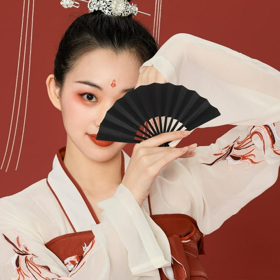HOMEMAXS Handmade Mini Folding Fans For Kids Small Hand Fan For Photography Props Mini Chinese Fan For Doll Decoration Compact Handheld Fan