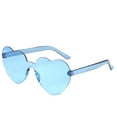 2PCS Frameless Transparent Glasses Europe And America Candy Color