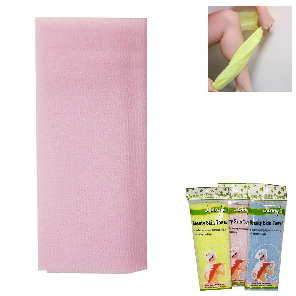 1/2pcs Nylon Japanese Exfoliating Beauty Skin Bath Shower Wash Cloth Towel Back 