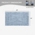 thumbnail image 3 of Home Weavers Classy Bathmat 100% Cotton Tufted Bath Rug, Extra Soft and Absorbent Bath Rugs, Non-Slip Bath Mats, Machine Washable bath rugs for Bathroom, 24"x40" Rectangle, Blue, 3 of 9