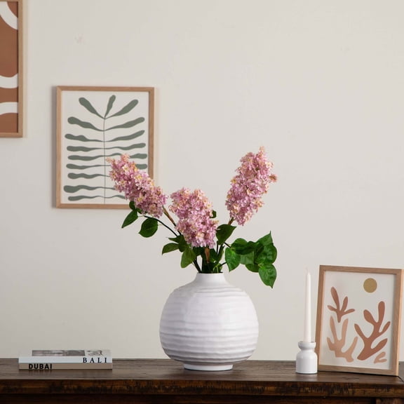 Nearly Natural Artificial Floral Lilac Stem Sprays - 36" - Set of 3 - Pink