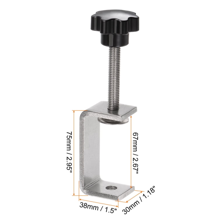 2Pcs Stainless Steel C Clamps 2.17 Wide Jaw Opening Small Metal U 2Pcs Stainless Steel C Clamps 2.17 Wide Jaw Opening Small Metal U