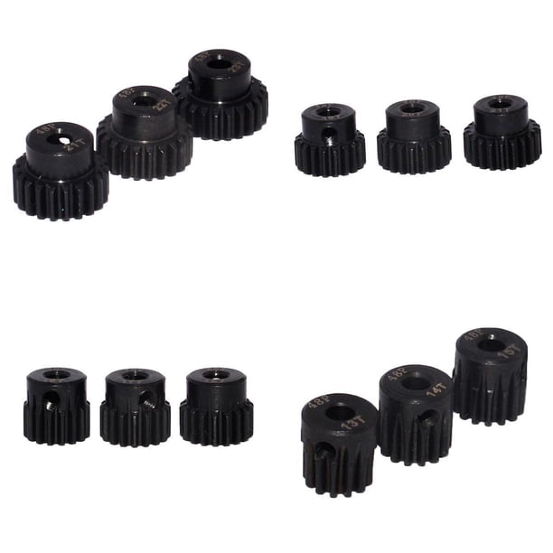 Piñón del coche de RC, engranaje del motor, accesorios del coche de 1/10 RC, conjunto combinado del engranaje del piñón 13T-23T, 13T 14T 15T 16T 17T 18T 19T 20T 21T 22T 23T, engranaje del Hugo Piñón del coche de RC