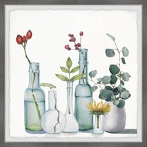 Parvez Taj Clear Bottles Framed Wall Art