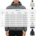 thumbnail image 2 of Abomasnow Mens Packable Puffer Jacket Lightweight Hooded Insulated Winter Coat Winter Windproof Zipper Down Jacket, 2 of 3