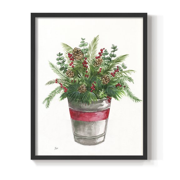 Winter Greens Framed Print - Solid Wood in Single Picture Frame Solid Wood 2 Framed Print