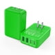 thumbnail image 1 of Bloque de carga rápida Qwinjwin USB C de 40 W, carga rápida, paquete de 2 unidades, verde, 1 of 8