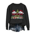 thumbnail image 2 of Womens Tops Plus Size Christmas Day Printed Long Sleeved Round Neck Top Sweatshirts Black S, 2 of 4