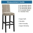 thumbnail image 4 of Stretch Pub Chair Slipcover,Set of 2/4/6 Height Bar Stool Cover Counter Stool Slipcover Universal Removable Washable Non-slip Jacquard Chair Protector for Cafe Kitchen Restaurant-1 Pcs-Khaki, 4 of 6
