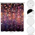 thumbnail image 5 of Purple Bokeh Shower Curtain for Bathroom, Purple Glitter Sparkle Shiny Birthday Shower Curtain Set Waterproof Fabric Bathtub Curtain Decor with 12 Hooks, 72x72 inches, 5 of 6