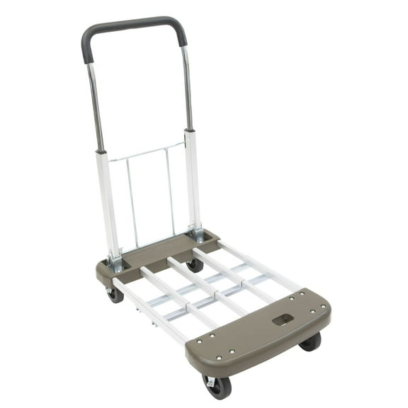 Mount-It! Folding Platform Hand Truck with Expandable Base | 330LBS Capacity