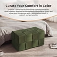 thumbnail image 5 of Soft & Comfortable Square Ottoman Foot Rest, Corduroy Woven Design, Multi-Purpose Sofa Stool for Living Room & Bedroom,Green, 5 of 10