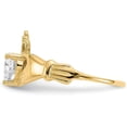 thumbnail image 3 of Avariah Diamonds 14k Yellow Gold CZ April Birthstone Claddagh Heart Ring - Ring Size 7.0, 3 of 8