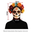 thumbnail image 5 of Womens Day Of The Dead Skeleton Jumpsuit Floral Print Long Sleeve For Halloween Party Cosplay, 5 of 7