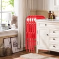 thumbnail image 4 of VECELO Set of 4 Metal Folding Chairs with Triple Braced & Double Hinged Back, Red, 4 of 9