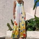 thumbnail image 3 of Gibobby Mono Corto Informal Mono de verano para mujer Pantalones casuales estampados Mono estampado Pantalones de pierna ancha Mono de playa de vacaciones(Beige， XXL), 3 of 4