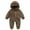Brown, variant on WREESH Newborn Baby Girls Boys Winter Warm Bunting Onesie Fleece Footie Snowsuit Cartoon Hooded Romper Jumpsuit Outfits Baby Clothes Beige