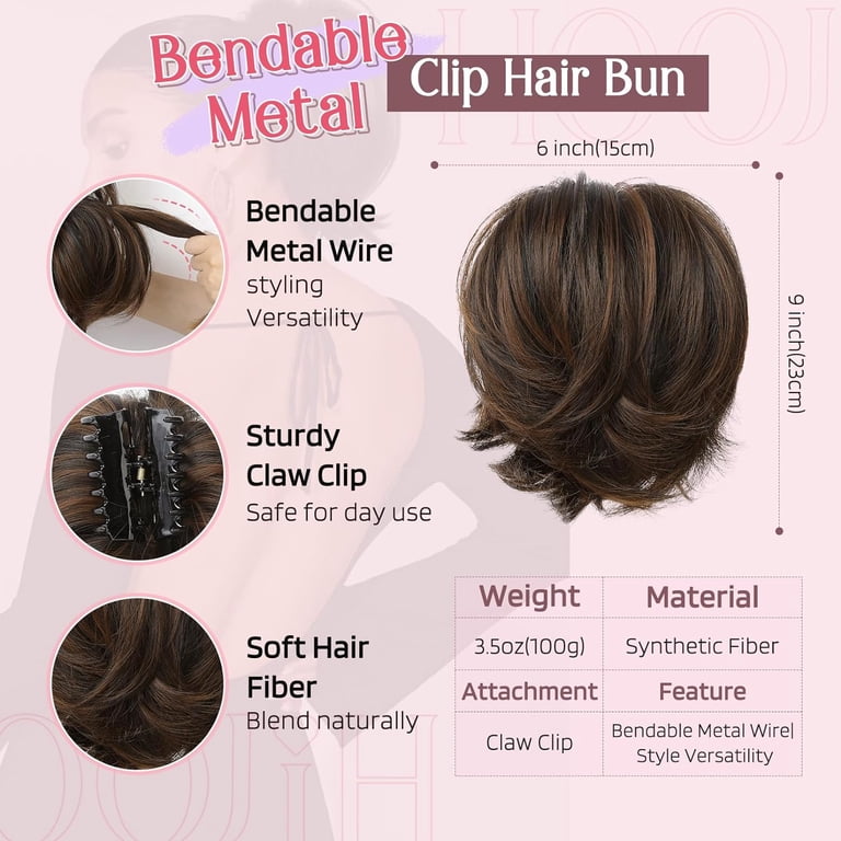 9 Inch Human Hair Ponytail Extension with Bendable Metal Clip 9 Inch Human Hair Ponytail Extension with Bendable Metal Clip main image 3